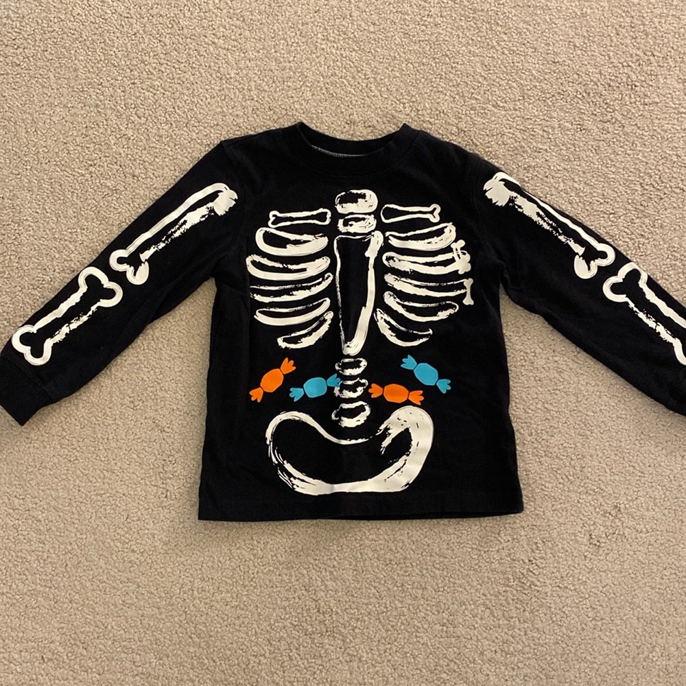 Carter’s Skeleton Candy Halloween Shirt 3T